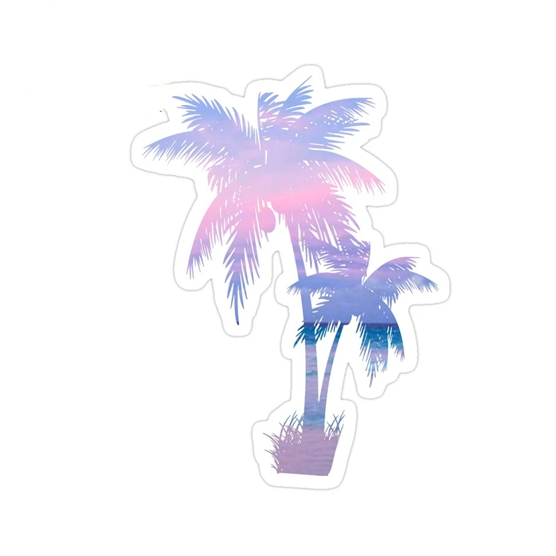 

Engine Cover Beach Palm Tree Car Stickers Waterproof Decal Personality Motorcycle Decals Laptop Scratch-Proof KK13*10cm