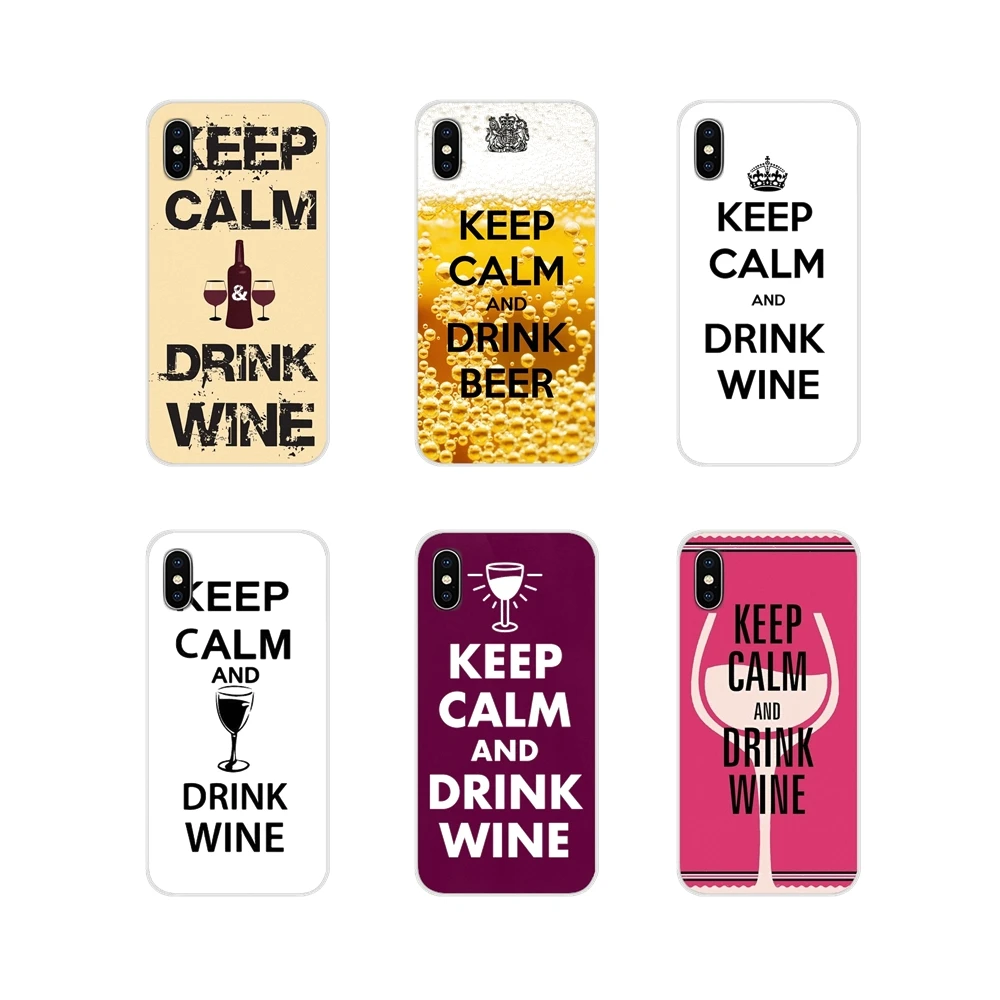 Прозрачный чехол из ТПУ сохраняющий спокойствие и напиток вино для sony Xperia Z Z1 Z2 Z3 Z5