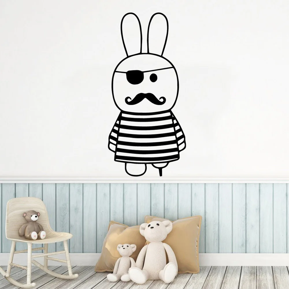 Роскошная наклейка в виде кролика водонепроницаемое украшение для спальни