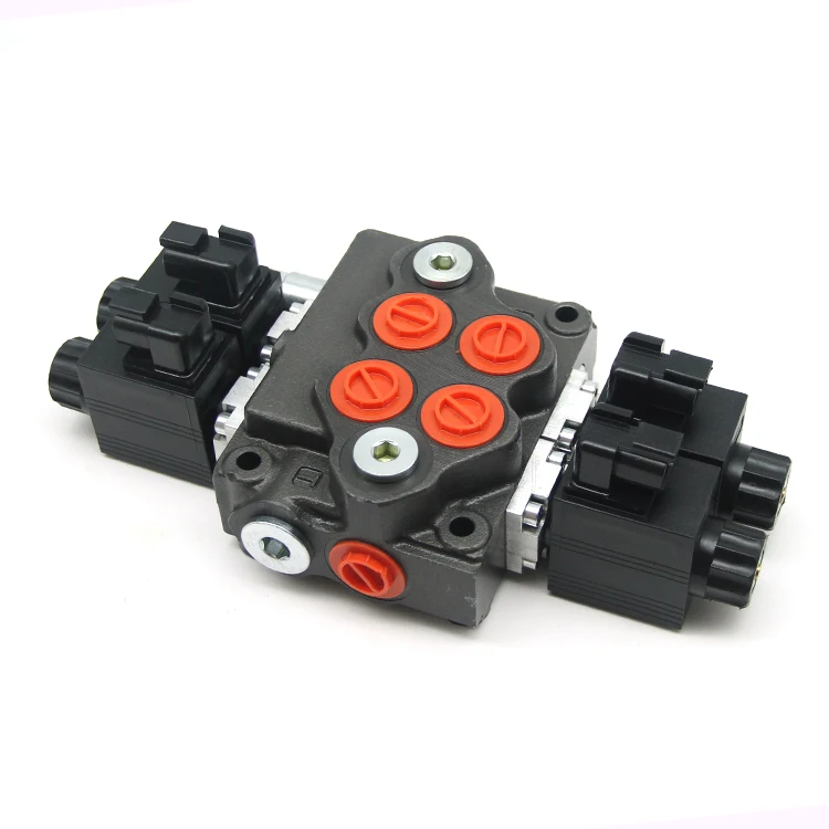 

4 way remote control electric hydraulic spool control valve factory