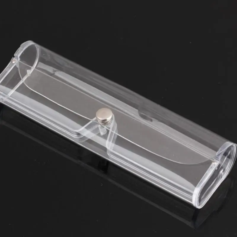 Портативный дорожный женский прозрачный чехол из ПВХ для очков защитный