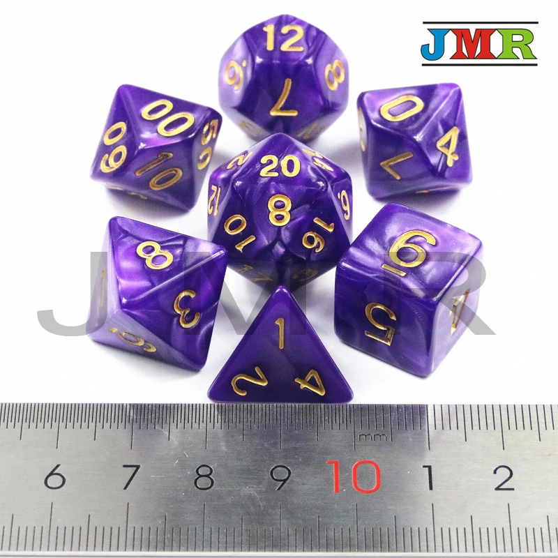 Портативная мраморная игра 7 шт./компл. креативный РПГ DnD Color ful Multi color DND Games D4 D6 D8 D10