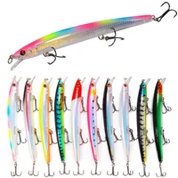 10pcslot 13cm 15g multi colors floating bionic big fishing minnow lure artificial hard bait swimbait fishing lures tackles