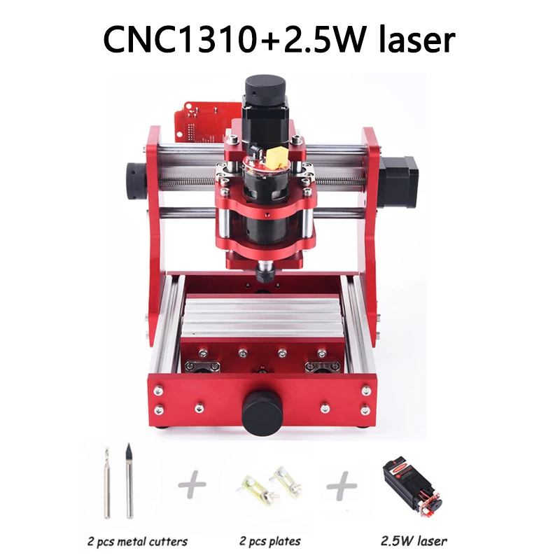cnc1310 with 2500mw Cnc 1310 фрезерный станок по дереву, все металлические рамы, фрезерный станок с ЧПУ, гравировальный станок по алюминиевой меди - Цвет: cnc1310 with 2500mw