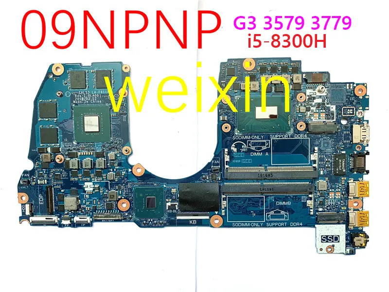 CN 09NPNP для Dell G3 3579 3779 Материнская плата ноутбука W/ i5 8300H GTX1050Ti LA F611P 9 нпнп 09 Тесты ок