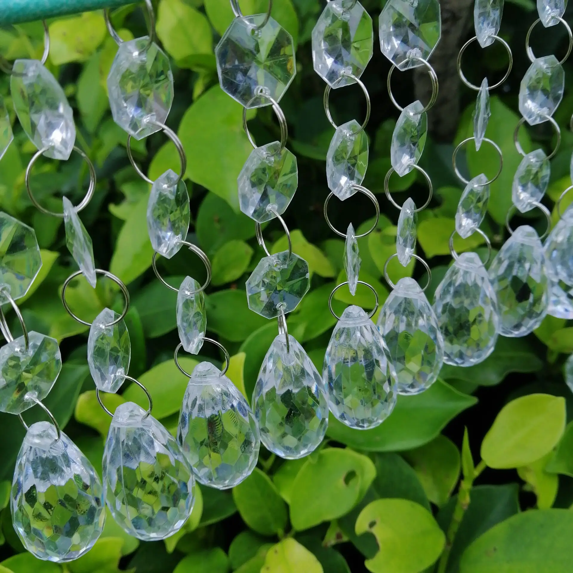 Camal 30 шт. акриловые Восьмиугольные бусины в виде капель воды подвески гирлянды