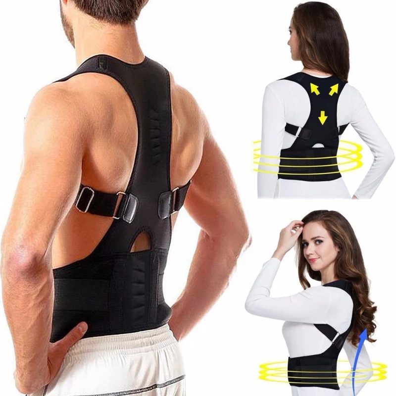 

YOSYO Adjustable Back Posture Corrector Magnetic Therapy Posture Corrector Brace Shoulder Back Brace Support Belt NO Slouching