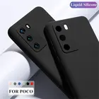 Чехол для Poco M3 Pro, чехол для Xiaomi Poco M4 M3 X4 X3 Pro F3 X3 GT, чехол для Redmi 10, Оригинальный чехол из жидкого силикона Poco M3