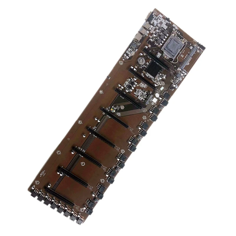 

B85 прямая вставка, 8 слотов для карт, Твердотельный конденсатор BTC HM65 HM75, материнская плата с несколькими картами, поддержка 1660 2070 3090 Rx580