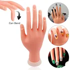 Модель рука для практики для ногтей, пластиковый гибкий подвижный протез, мягкая искусственная рука для тренировочный маникюр, акриловыйгель