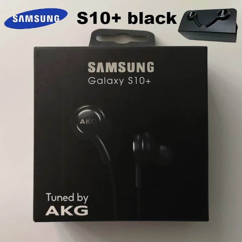 S10 black earphone Samsung AKG Наушники EO-IG955 3,5 мм наушники-вкладыши с микрофоном Проводная гарнитура для samsung Galaxy s10 S9 S8 S7 S6 S5 huawei xiaomi смартфон - Цвет: S10 black earphone