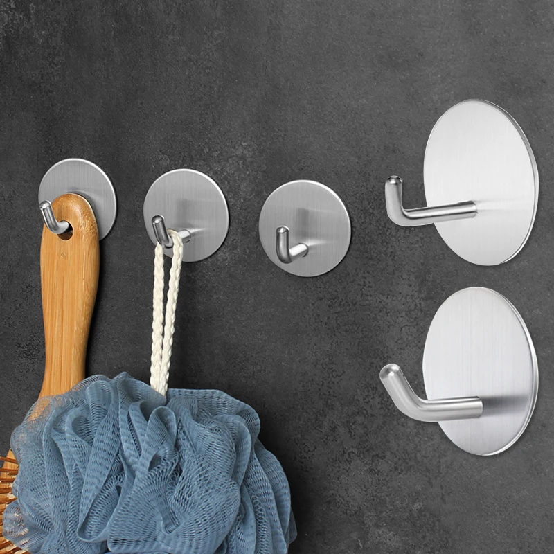 

1PC Stainless Steel Bathroom Kitchen Cabinet Hanger Storage Hook For Wall Mount Door Organizer Accessories Home Tools