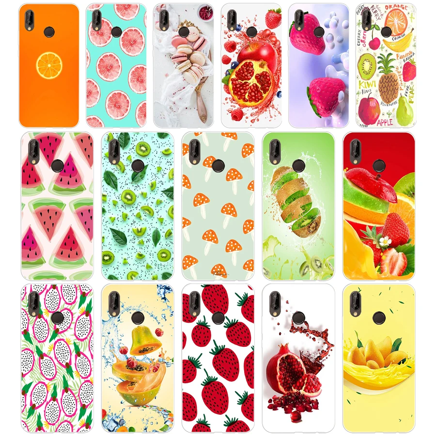 004FG Мягкий силиконовый чехол из ТПУ с изображением Летних Фруктов лимона арбуза