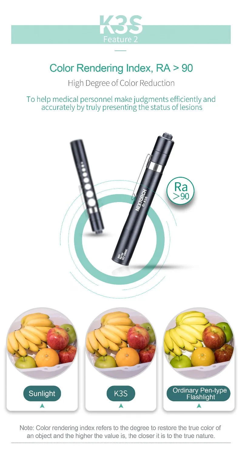 Профессиональная Медицинская ручка NEXTORCH легкий корпус с зажимом для врачей