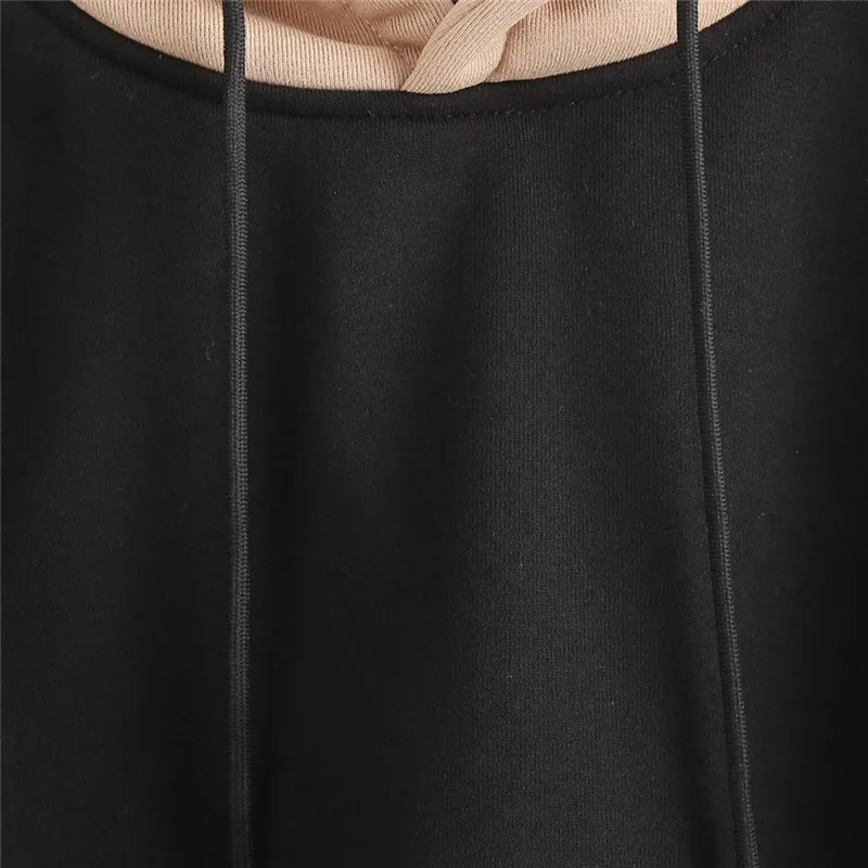 Womail кофты с длинными рукавами и карманом пуловер Толстовка блузка Женская