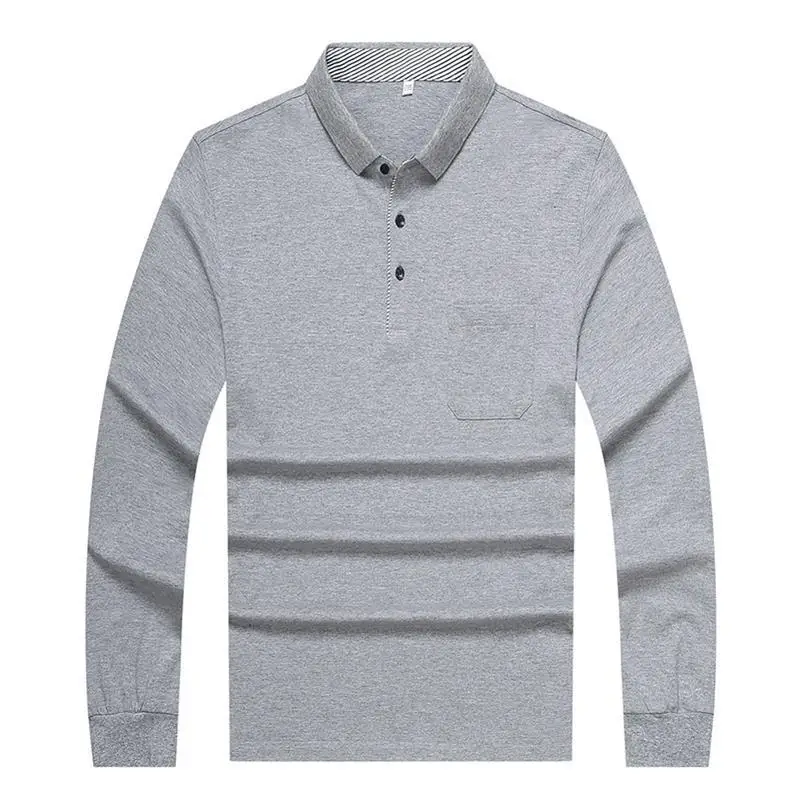 

8XL Men Clothing Summer Spring Autumn Shirts Long Sleeve Homme Solid Polos Hombre Manga Corta Marca Mens Shirt Brands