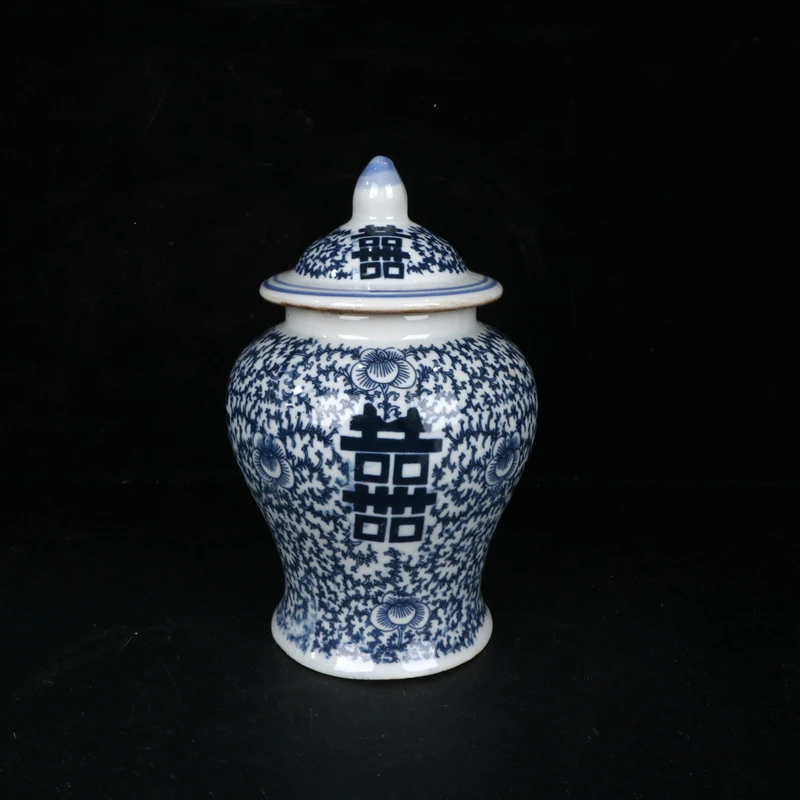 

Китайский, синий и белый, двойное счастье, маленький Универсальный горшок, двойное счастье, узор с надписью, ручка для мытья стола, украшение...