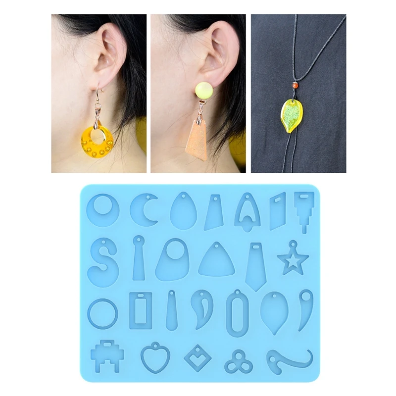 

Earrings Pendant Epoxy Resin Mold Necklace Casting Silicone Mould DIY Crafts Jewelry Making Tool