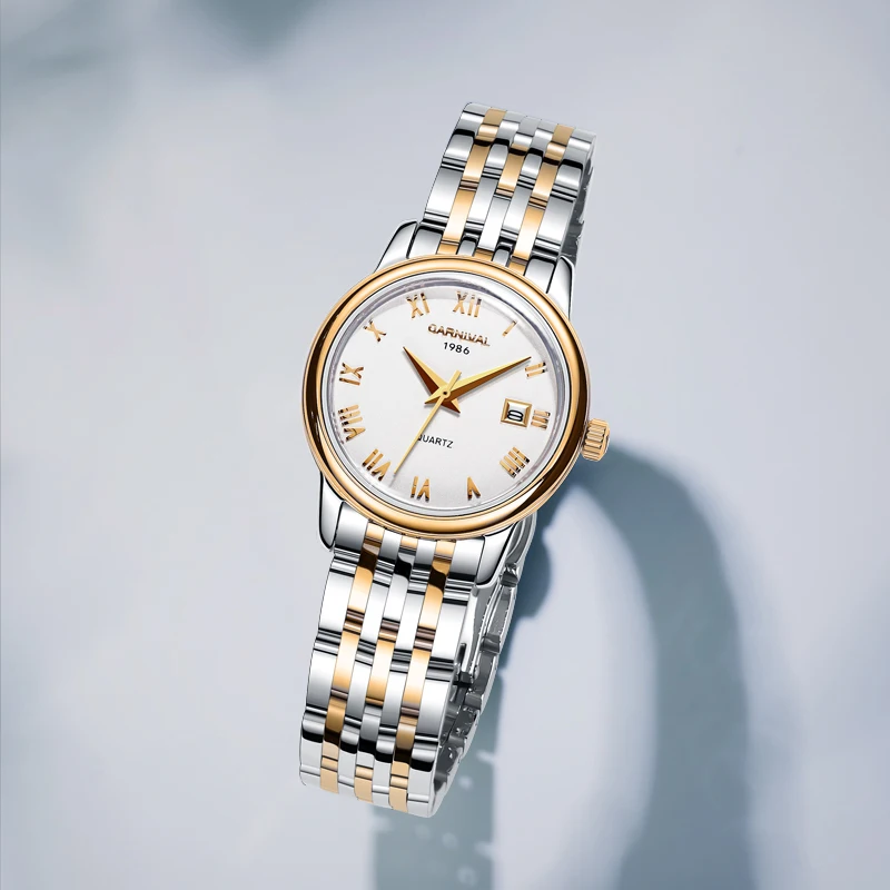 Carnival 2023 New Luxury Ladies Quartz Watch Waterproof Steel Strap Wrist Women Watches Brand Bracelet Clocks Relogio Feminino enlarge
