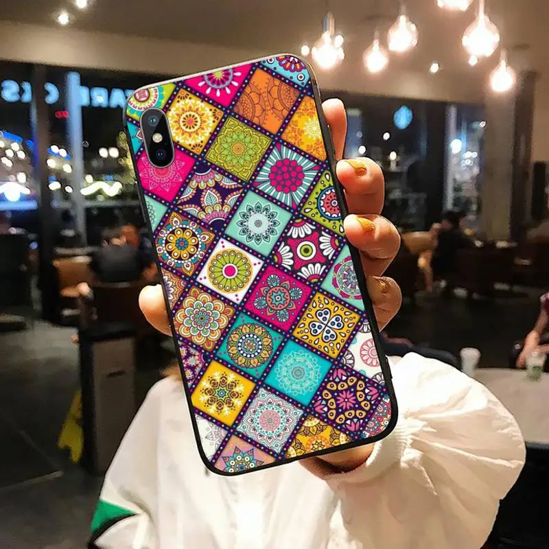 

Colorful mandala printing art Phone Case for iPhone 11 12 pro XS MAX 8 7 6 6S Plus X 5S SE 2020 XR