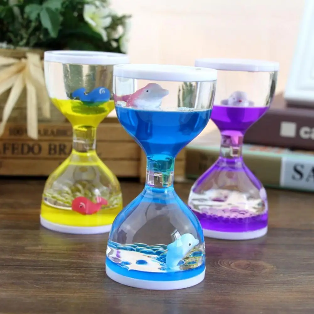 

Timer Toy Exquisite Leak-Proof Joyful Moving Drip Oil Hourglass Model for Desktop New Arrival!!