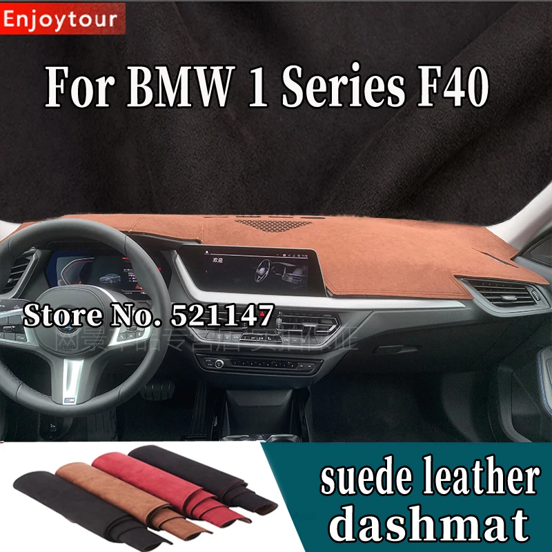 For BMW 1 Series F40 128ti M135I 2020 2021 2022 Suede Leather Dashmat Dashboard Cover Pad Dash Mat Car-styling Accessories