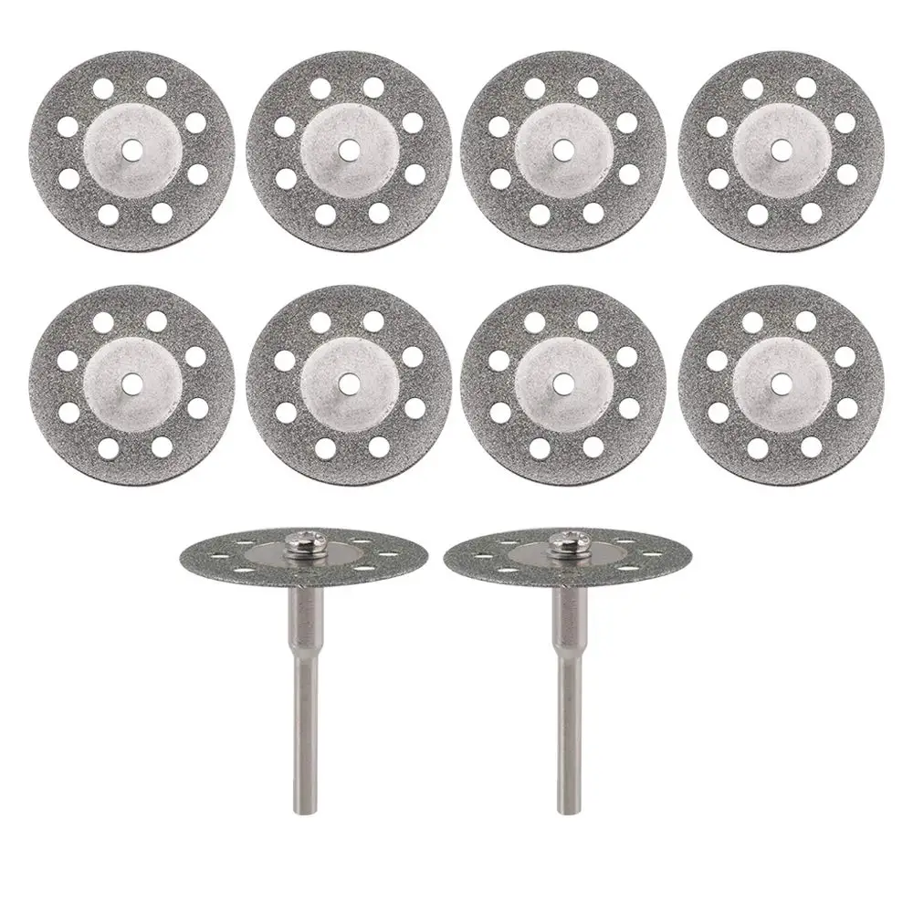 10 шт. алмазные режущие диски с покрытием роторные инструменты W/оправка 30 мм для