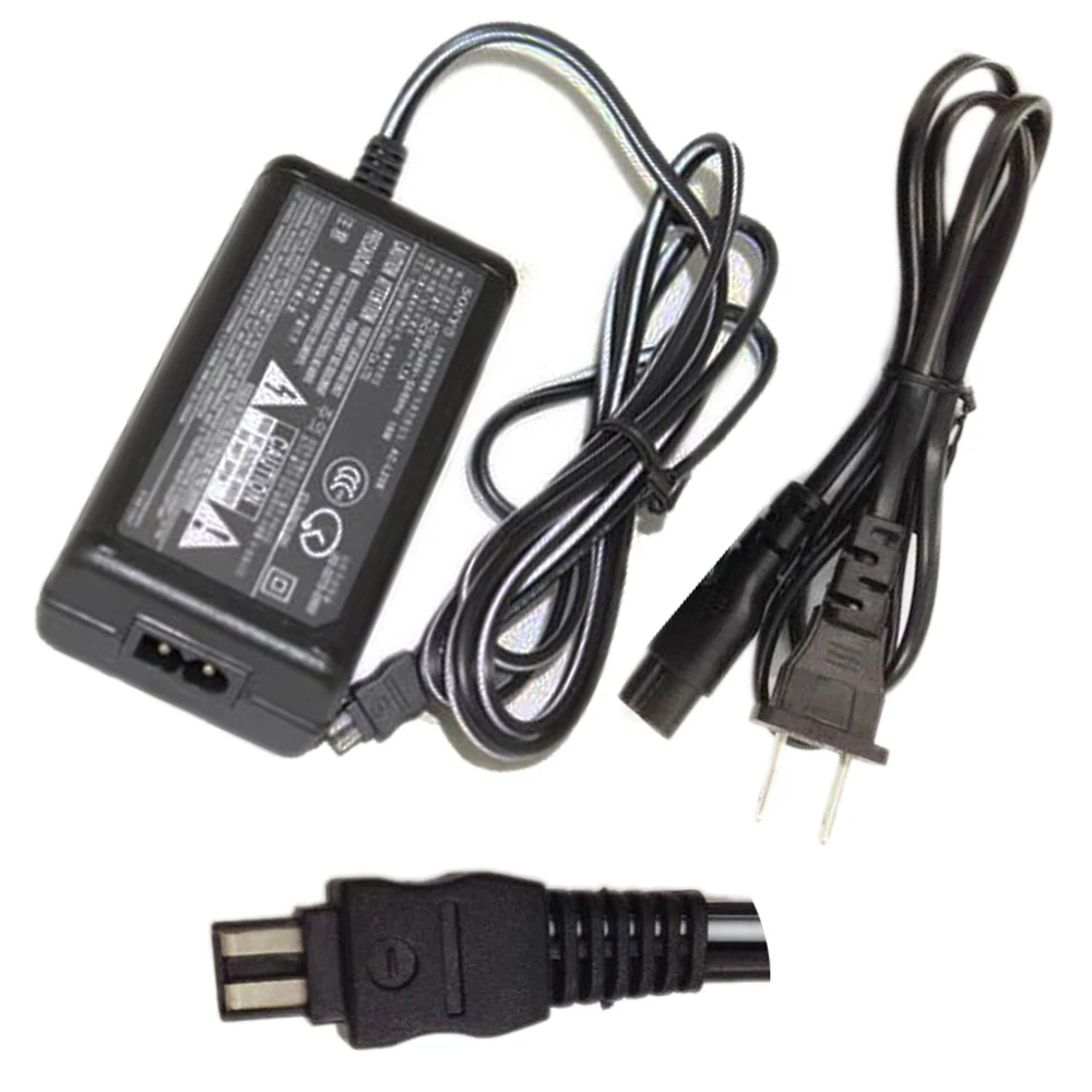 Carregador de Bateria Filmadora para Sony Dcr-dvd407 e Dcr-dvd650 e Filmadora Adaptador Quente Cabo Alimentação Handycam ac