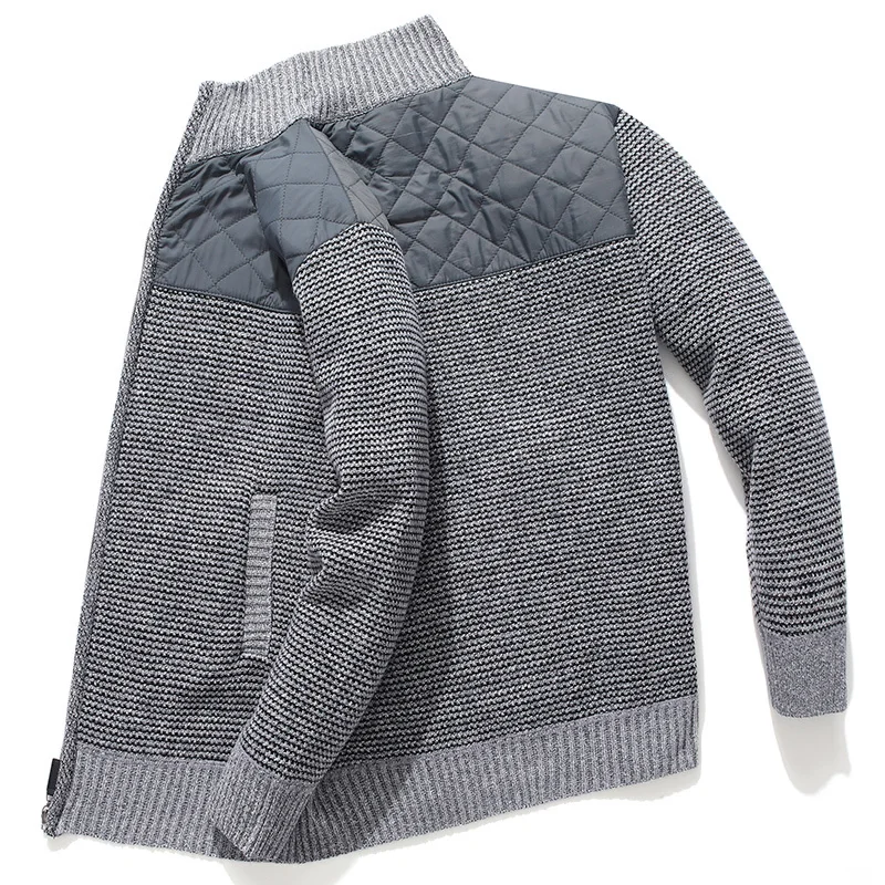 

New cardigan men Sweater Warm v-collar autumn winter thick knitted sweater coat solid high quality casual mens knitwear clothes