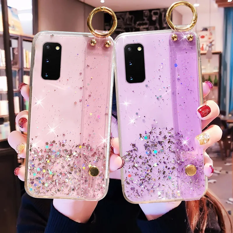 bling phone case for samsung galaxy s22 s21 s20 fe note 20 ultra s10 s9 s8 plus a12 a32 a52 a72 5g a51 a71 with holder cover free global shipping