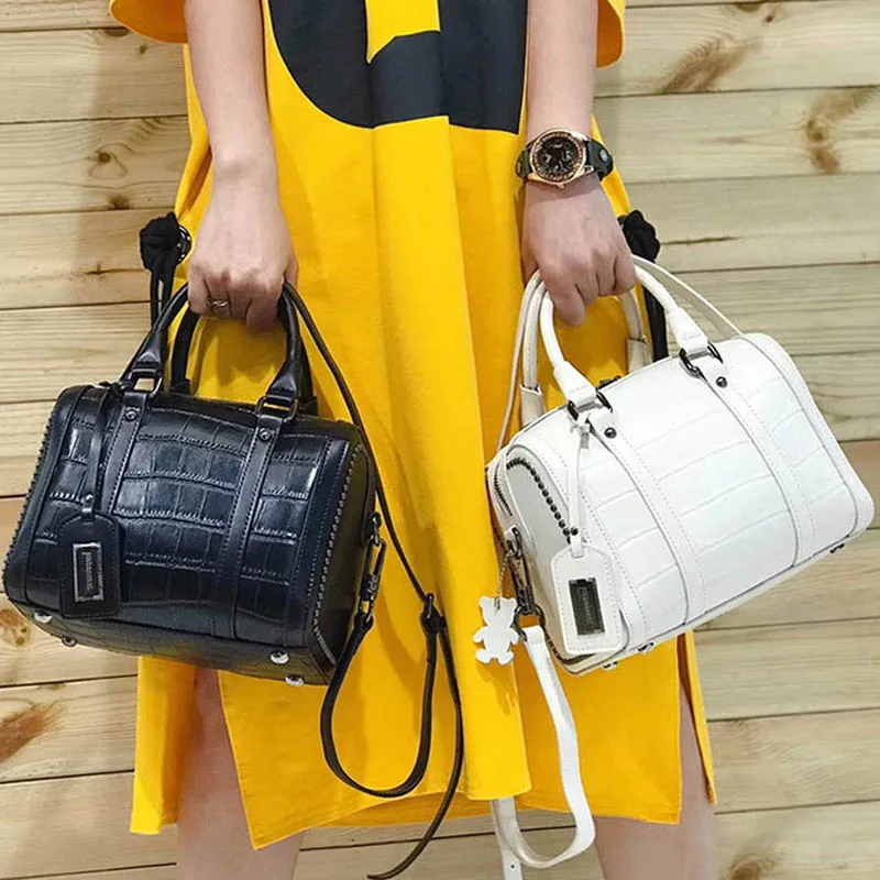 

Women Leather Handbags High Quality Cowhide Leather Bags Luxury Handbags Women Bags Designer Famous Brand Tote Female Bag