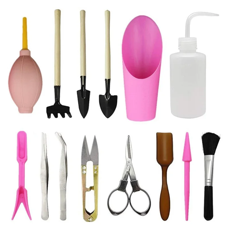 

14PCS/lot Succulents Plants Potted Crop Tool Watering Can Shovel DIY Handmade Craft Gardening Tools Set