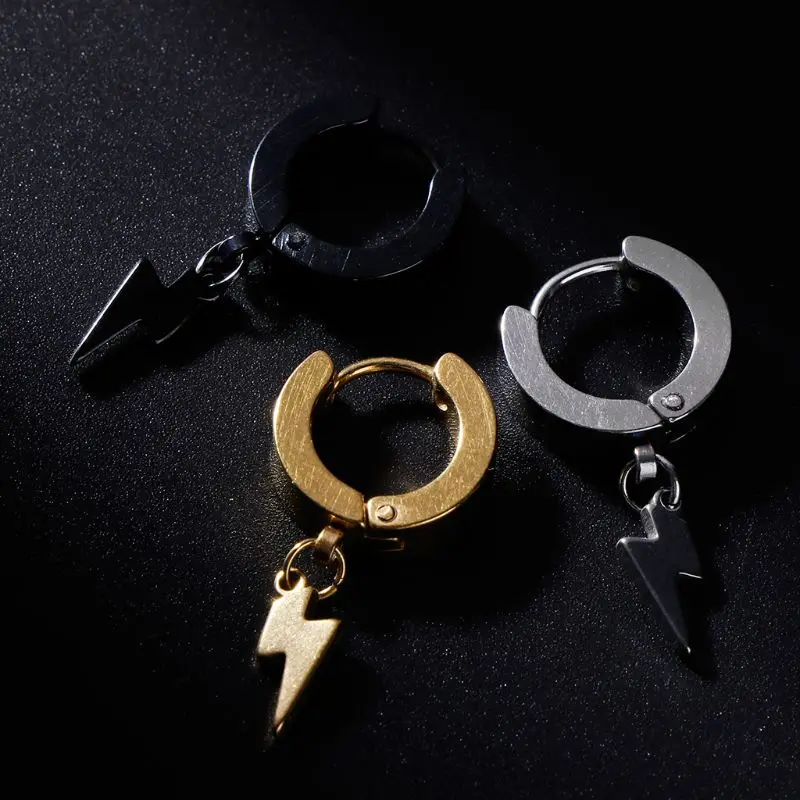 Серьги-гвоздики мужские женские из титановой стали в стиле хип-хоп 1 шт. |