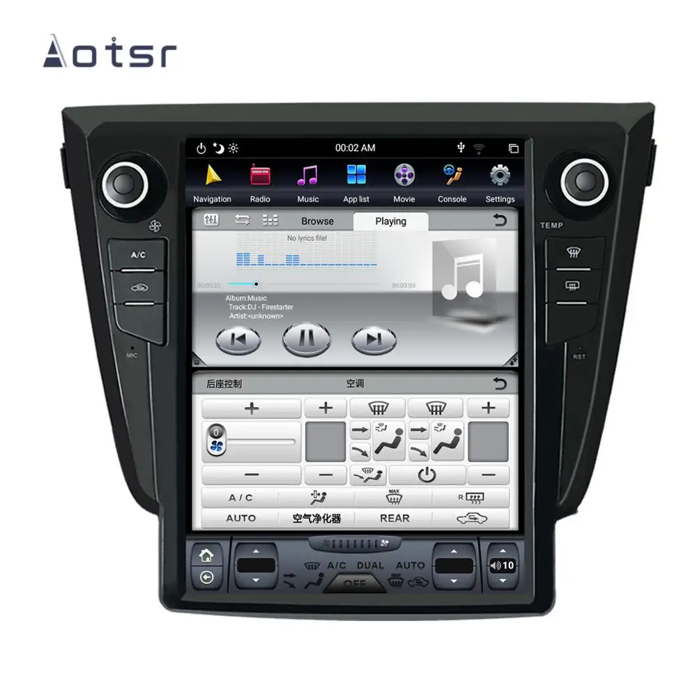 Автомобильный DVD плеер Tesla PX6 Android 9 GPS навигация для Nissan X trail Qashqai Rouge 2013 + Радио