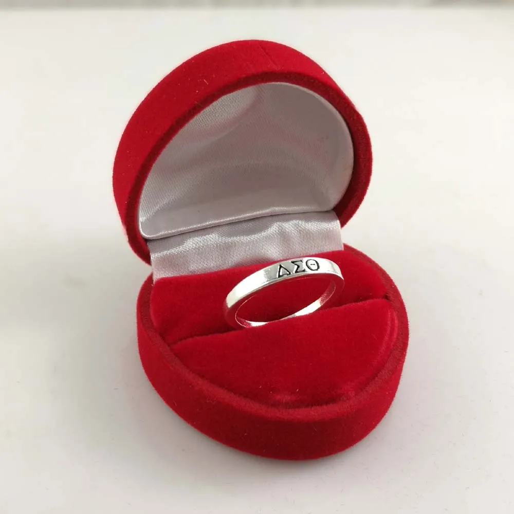 Круглые кольца унисекс с греческими буквами и логотипом соророри для мужчин