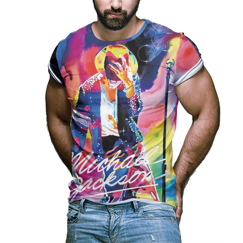 

Fashion Summer Tshirt Men 2021 3D Mike Printing Men's T-Shirt Breathable Streetwear T Shirt Men Parent-child Outfit Shirt