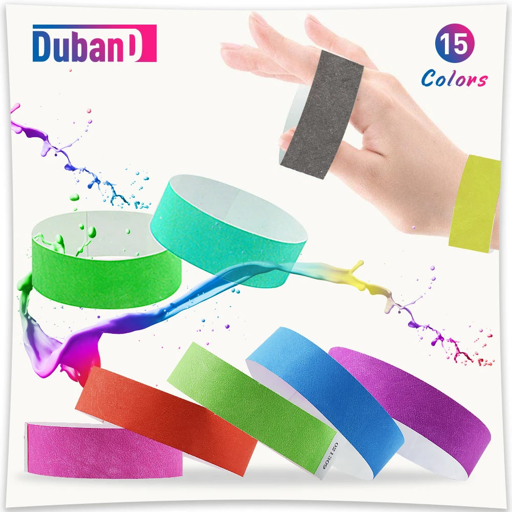 100 шт. бумажные одноразовые водонепроницаемые браслеты 3/4 дюйма|Именные браслеты|