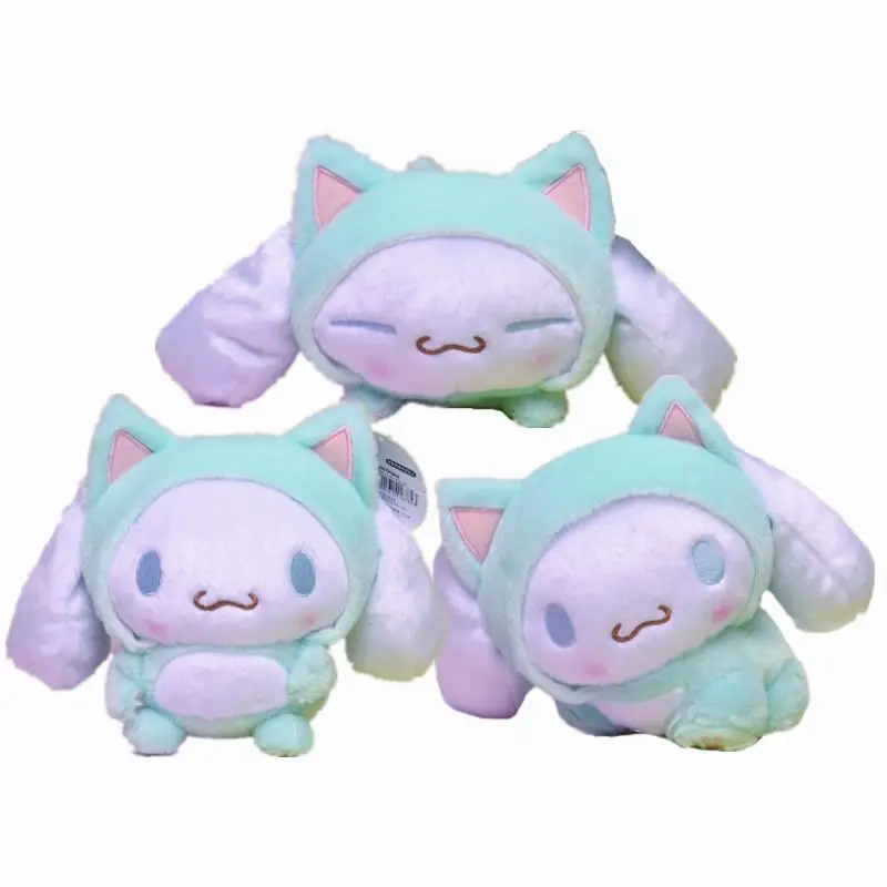 

Cute Cartoon 16CM Anime Kawaii Cinnamoroll Plush Toy With Cat Suit Soft Stuffed Plush Doll for Girls Baby Birthday Gifts
