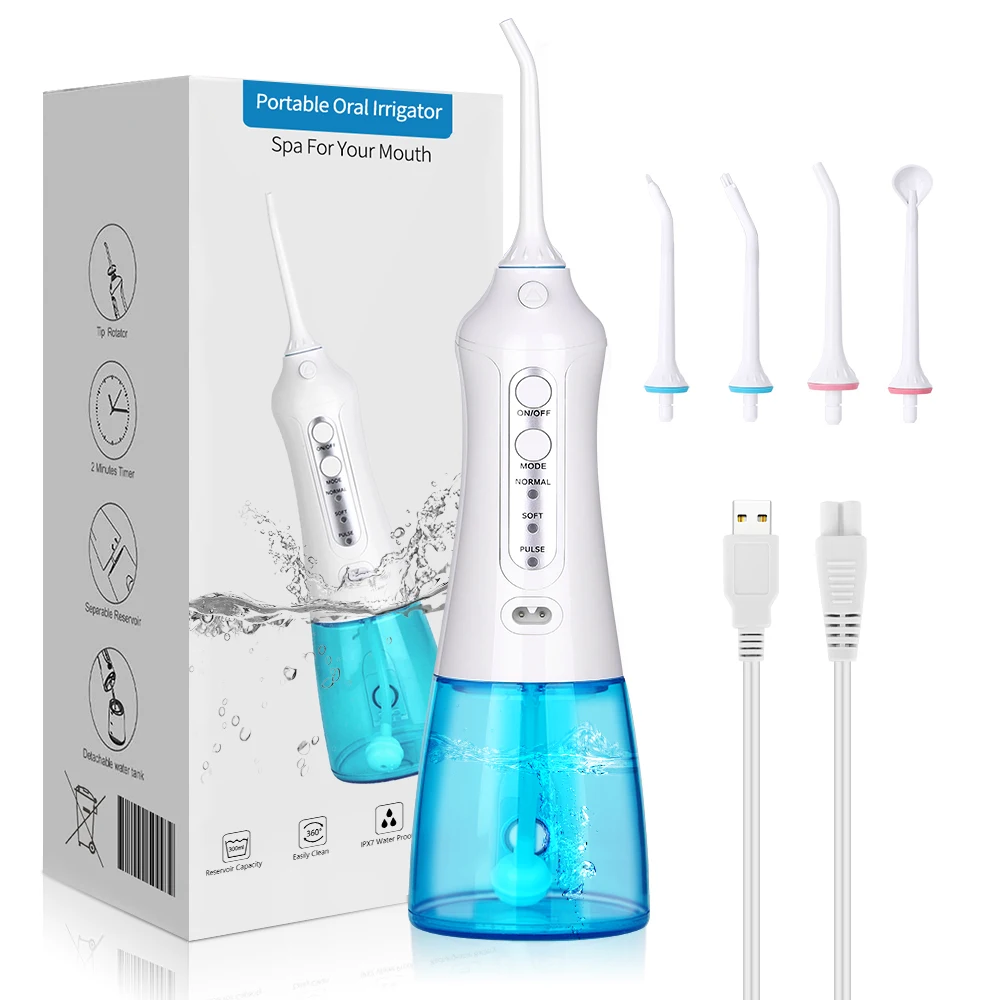 Ирригатор полости рта Azdent Аккумуляторный с USB 300 мл|Ирригаторы для рта| |