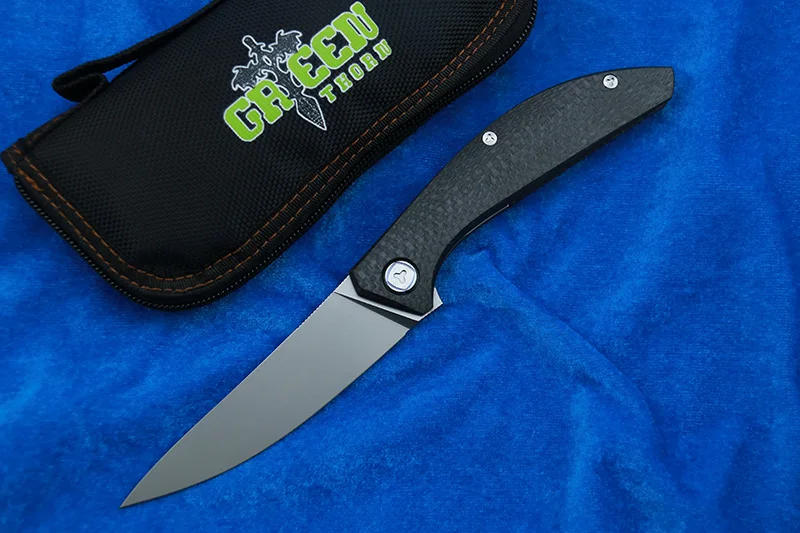 Нож GREEN THORN SIGMA m390 лезвие из титана ручка CF карманный для кемпинга охоты фруктов