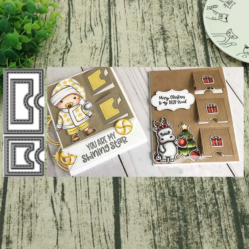 

Metal cutting dies tag collage Scrapbook PAPER CRAFT card album stencils craft die