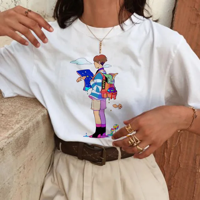 

Summer new hope world printed women's T-shirt cartoon casual Harajuku fashion short sleeve T-shirt street style women shirts