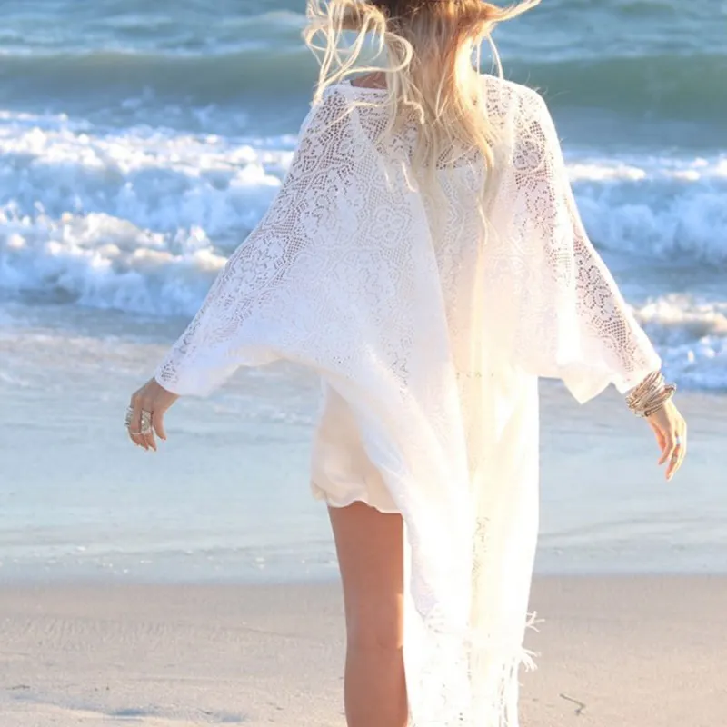 Beach Cover Up Floral Bikini Swimsuit Robe De Plage Cardigan Swimwear Bathing Suit | Женская одежда