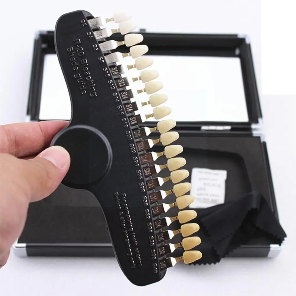 

20 цветов, набор для отбеливания зубов, 3d направляющая для отбеливания зубов, стоматологический компаратор, белая табличка, отбеливающая цве...