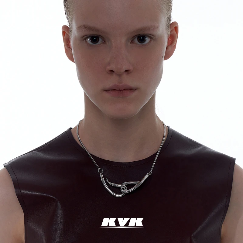 

KVK necklace women's 2021 new ins tide online celebrity simple temperament clavicle chain high sense pendant fashion jewelry