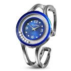 Женские кварцевые часы с браслетом, женские часы из нержавеющей стали с кристаллами, женские часы