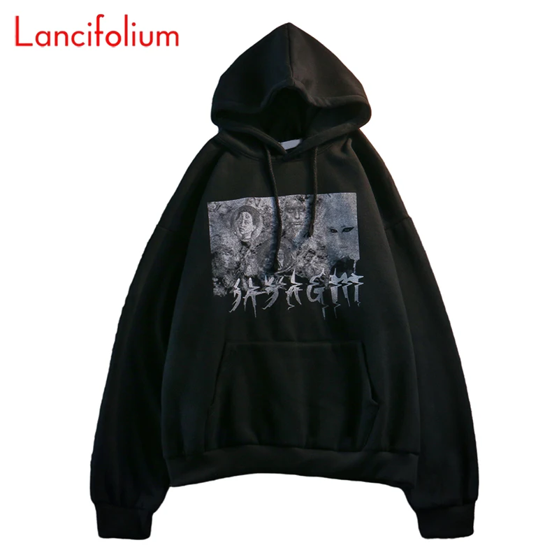 Y2k Oversized Emo Korean Fashion Harajuku Gothic Hoodie Sweetshirts Vintage Women 2021 Japanese Streetwear Pullovers Grunge Goth