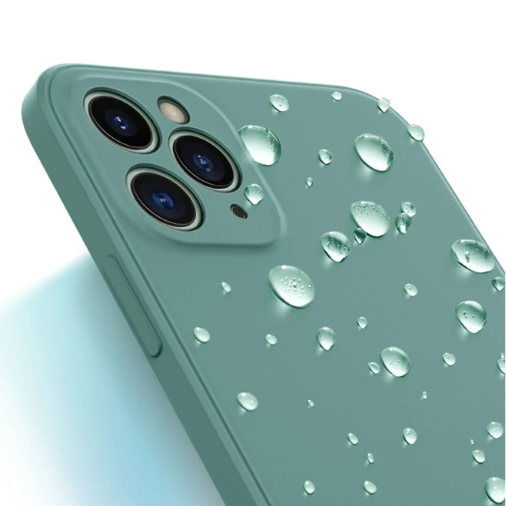 Чехол-мобильный телефон из жидкого силикона для Apple iPhone 8 7 6 6S Plus X XR XS 11 pro MAX SE2020