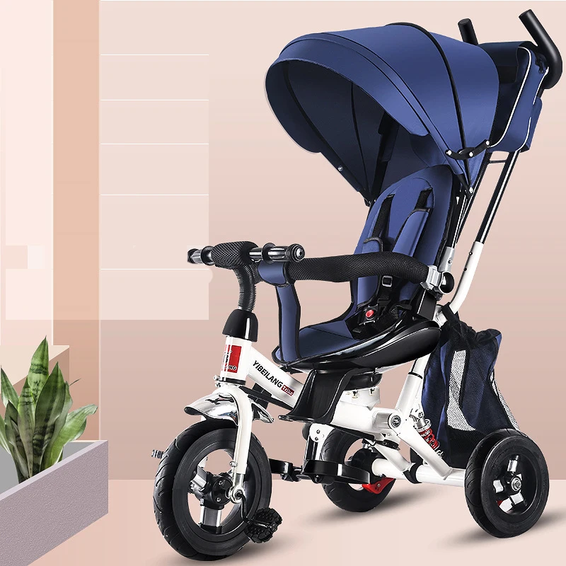 New Children's Car Three-wheeled Bicycle Baby Hand Push Rotating Seat Damping Child Carriage | Игрушки и хобби