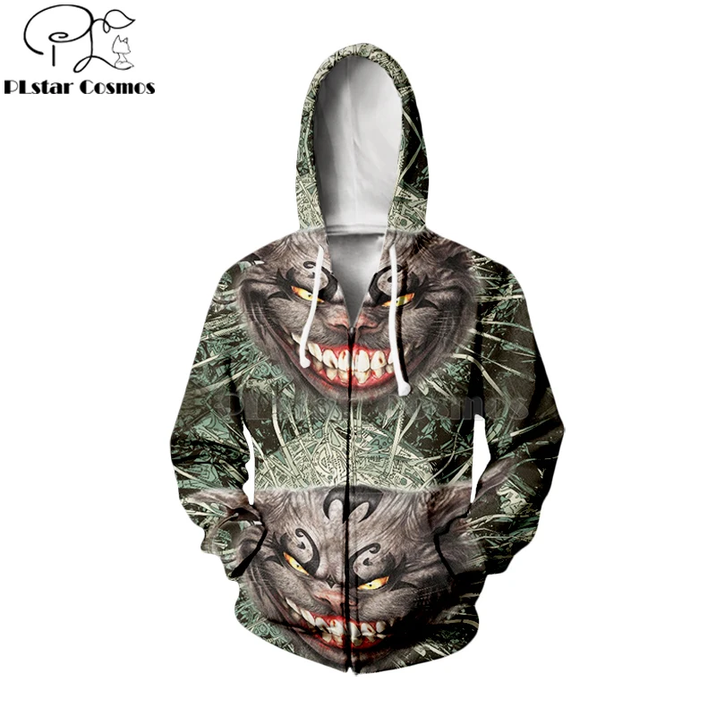 

PLstar Cosmos animal cute CATS SMILE 3d hoodies/Sweatshirt Winter autumn Harajuku long streetwear